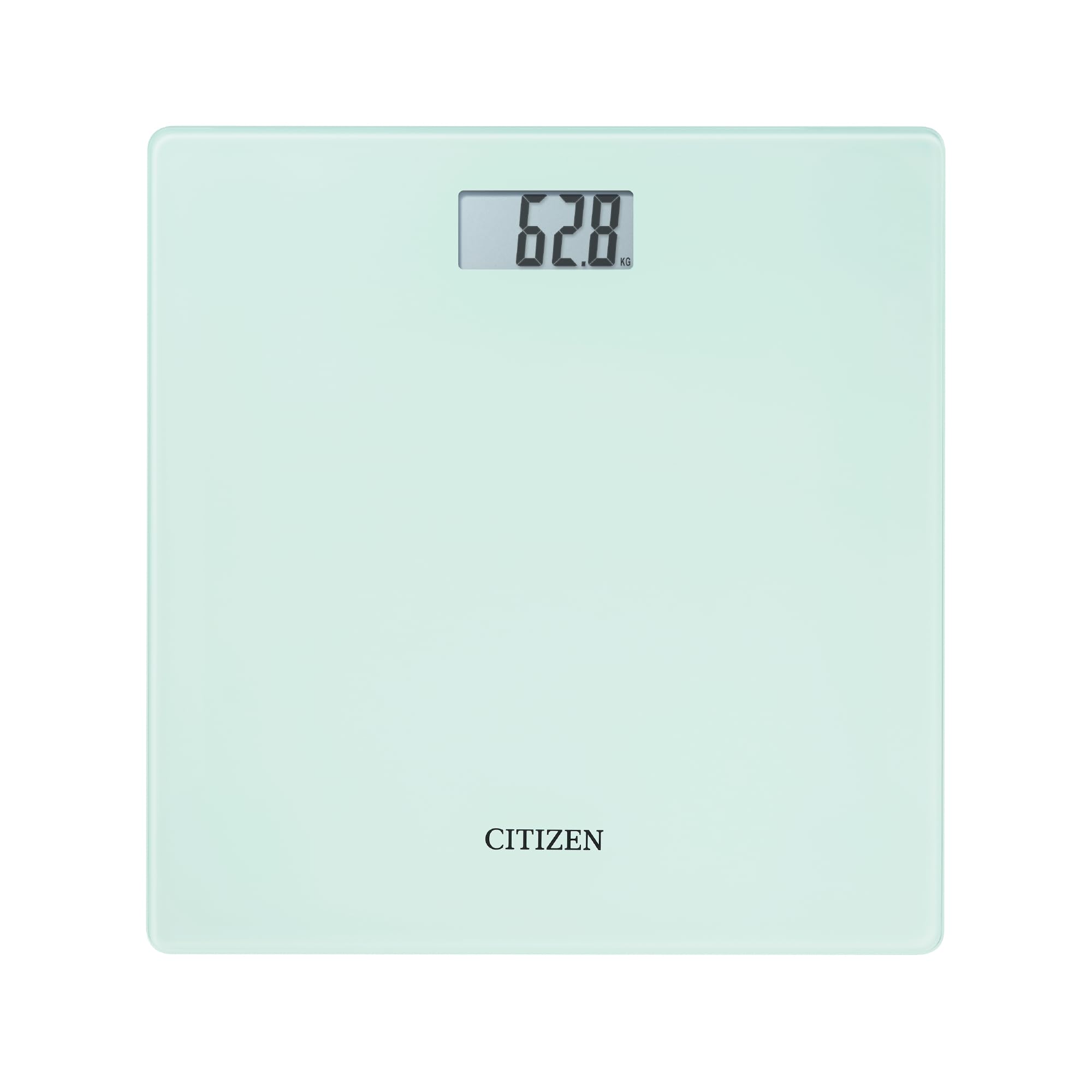 Citizen Digital Bathroom Scale, High Precision Body Weight Scale with Large LED Display, Ultra Slim Tempered Glass Design, Step On Technology, kg/lb/st Options, White