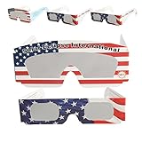 Komene Solar Eclipse Glasses CE and ISO Certified Safe Shades Spectacles for Direct Sun Viewing Eye Protection 5-Pack