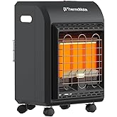 Propane Heater 18000 BTU, thermomate Small Propane Heater with ODS & Tip-over Protection, Outdoor Gas Heater with Gas Regulat