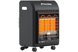 ThermoMate PHF18B Outdoor Propane Heater 18000 BTU With ODS & Tip-over Protection, LP Gas Heater for Patio, Garage, Camping, Shop - Heating Up to 450 Sq. Ft, Gas Regulator & Hose Included