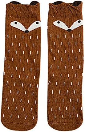 Baby Girls Cute Fox Pattern Soft Cotton Knee High Socks Hosiery
