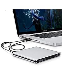 Unidad de DVD BD CD externa, unidad de DVD portátil, USB 3.0, reproductor de DVD Blu-ray 3D 4K, compatible con Windows Vista 7 8 10, Mac OSX y Linux OS