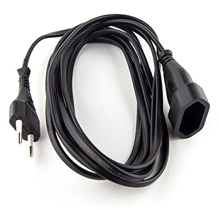 Verlängerungskabel Verlängerung Strom-Kabel Euro-Stecker Schwarz (10 Meter)