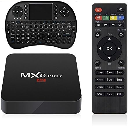 MXG PRO Android TV BOX + Wireless Keyboard, 2GB/16GB 4K Improved Version Android 6.0 S905X Quad Core