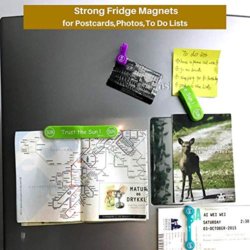SUNFICON Headphone Cable Organizer Magnetic Clips Bendable Phone Stands Earphone USB PC Cord Wrap Keeper Unique Gadgets for Bookmark Keychain Noticeboard Fridge Home Office School Just for Fun, 4 PACK