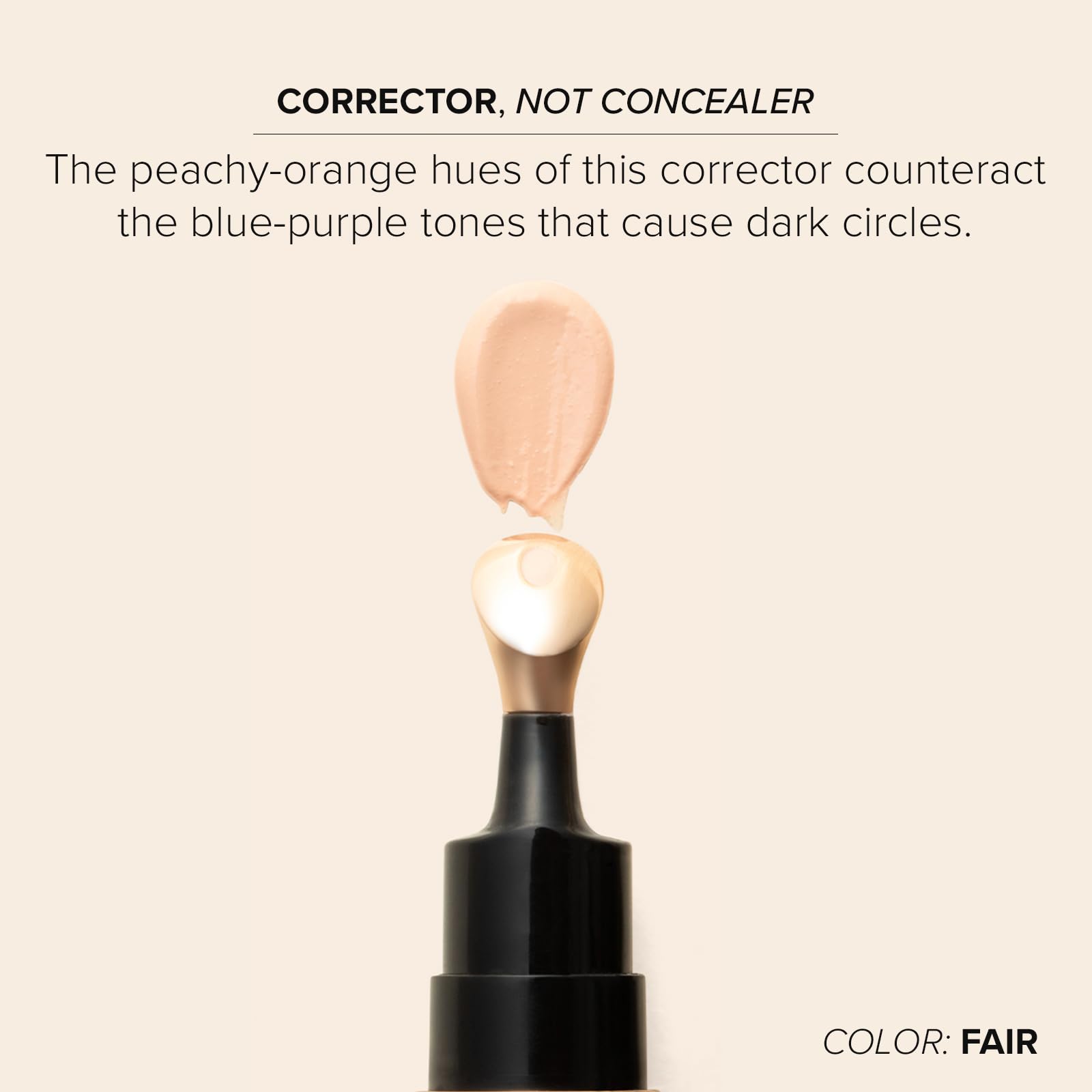 DRMTLGY Luminous Eye Corrector SPF 41, Under Eye Color Corrector for Dark Circles, Anti-Aging Tinted Eye Cream, Hydrating Eye Serum with Peach Undertone FSA/HSA Eligible, Fair