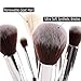 HFUN Professional Makeup Brushes Set Foundation Blush Brushes Tool Powder Bronzer Brushes Highlight Eyeliner Eyebrow Brush and Brush Cleaner and Case (8 pcs, Black)