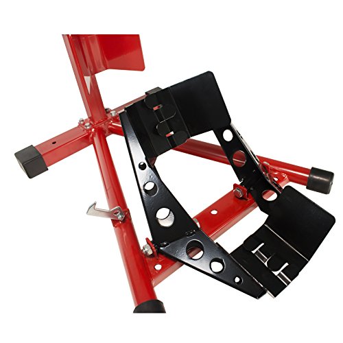 Dragway Tools Motorcycle Wheel Chock Locking & Adjusting Stand 16" - 21" Tire - Thumbnail 5