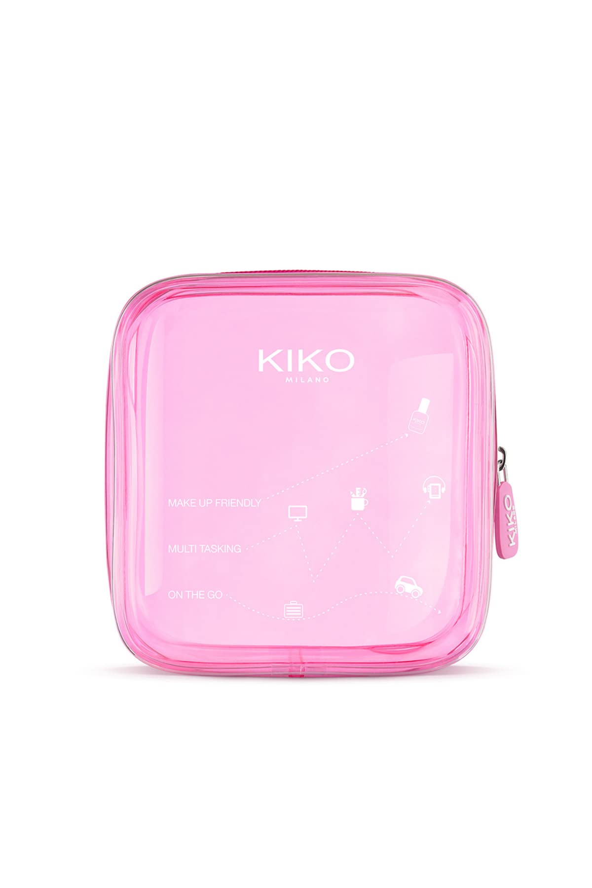 KIKO Milano Mini Pochette | Mini Transparent Beauty Bag, Pink