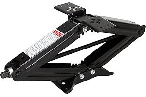 LIPPERT COMPONENTS Lippert Manual RV Scissor Jack Kit, 5,000 lbs. 24" Extended, 4-1/4" Retracted, Universal Bolt-on or Weld-on for Travel Trailer, 5th Wheel, Stable Bow-Tie Base, Crank Handle Sold Separately - 285325