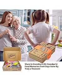 Caja de regalo VINTAGE CANDY CO.60TH BIRTHDAY RETRO CANDY – Cañas nostálgicas de 1959 Decenio, cesta de regalo divertida para cumpleaños de cumpleaños, ideal para hombres o mujeres de 60 años de edad