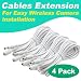 [4 Pack] Crystal Vision Premium HD Wireless Camera Power Extension for Crystal Vision primary