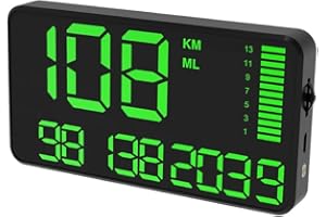 Kingneed GPS Speedometer Odometer HUD Digital Display 5.5 inch MPH/KMH with Over Speeding Alarm for All Cars Vehicles