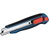 BOSCH H11-12100-1 18mm Snap-Off Utility Knife | Soft Grip, Slider Mechanism, and Integrated Blade Snap