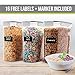 Simple Gourmet Cereal Container, 2 Piece Cereal Storage Containers with Airtight, 4 Side-Locking Lid. BPA Free Plastic Perfect for Food Storage or as a Cereal Dispenser