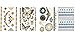 24 SHEETS - Lola Tatt Premium Sheets of Metallic Temporary Tattoos Gold, Silver and Multi-Colored.