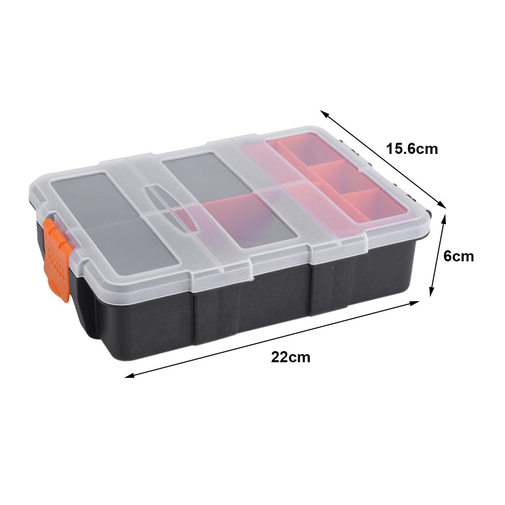 Tool Boxes Fdit Plastic HeavyDuty Tool Storage Box TwoLayer Components Storage Case Organizer