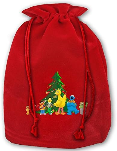 Sesame Street Christmas Drawstring Christmas Bag Made Of Pleuche And Sponge Velvet By Gift Boutique