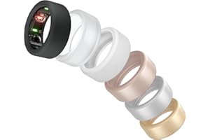 MAKCPOIMER 4/6 Pack Ring Protector Compatible with Oura Ring, Silicone Elastic Ring Cover for Oura Ring Gen 3 Working Out Accessories Men Women (Black+Transparent+White+Gold+Silver+Rose Gold, S (6/7/8/9/10))