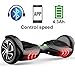 TOMOLOO Self-Balancing Scooter UL2272 Certified 6.5” Wheel Hoverboard with RGB Lights Bluetooth Speaker Customizable App (Black)