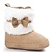 Ecosin(TM) Baby Bowknot Keep Warm Soft Sole Snow Boots Crib Prewalker Shoes Toddler (0~6Month, Khaki)