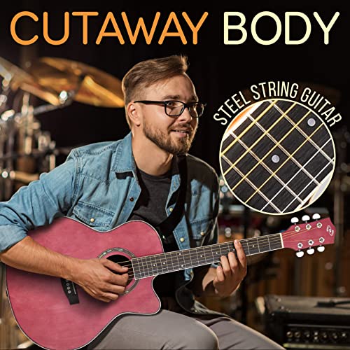 Pyle 6 String Acoustic Guitar Beginner Starter Kit 36" Guitarra