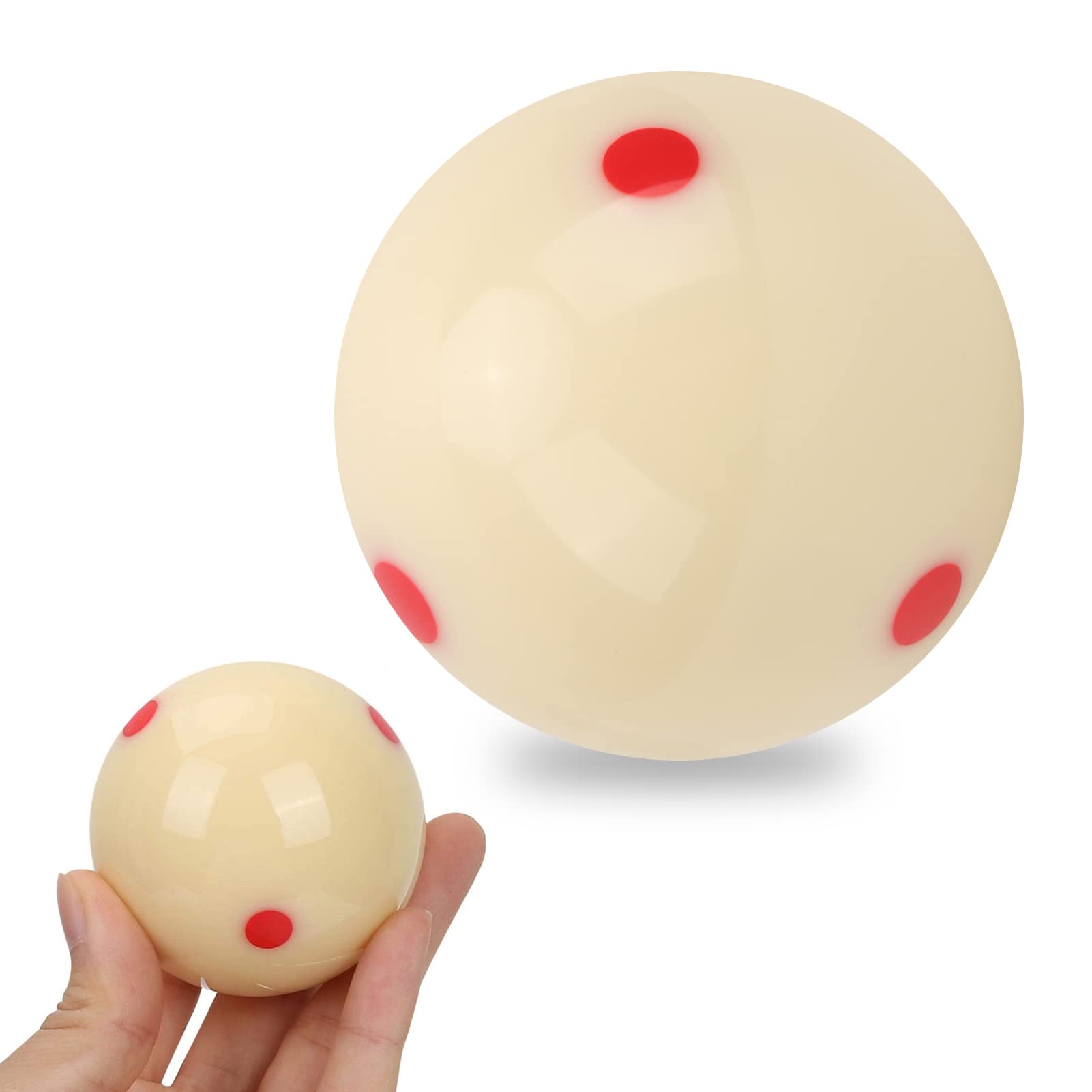 Professional Grade Billiard Balls AA-Grade Pro Cup Resin Pool Balls with Red/Blue Dots for Snooker Training & Games - Standard Size Cue Sport Equipment Accessory