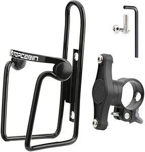 TOPCABIN Water Bottle Cages, Adjustable MTB Bicycle Water Bottle Holder Lightweight Bike Water Bottle Cages Brackets with Two Clamping Solutions