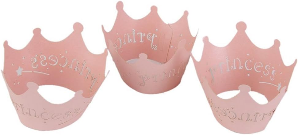 Napravi Rs Doitsa 50pcs Decoration De Gateaux Couronne De Princesse Rose Pour Fete De Anniversaire De Mariage Caissettes A Cupcakes Muffins Gateau Moule Caissettes De Decoration Pour Cupcakes Ustensiles A Patisserie