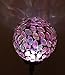 Set of 3 Ball Lights, Mosaic Crackle Glass Multi-Color Color Change Garden Stake Yard LED Lights