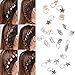 5pcs/Set Leaf Star Hair Braids Decoration Accessory For Girls,silver hand