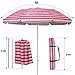 AMMSUN 6ft Folded Portable Travel Beach Umbrella with Sand Anchor Tilt Air vent UPF 50+UV Protection Fit In Suitcase Compact Foldable Telescopic umbrellas for Patio Garden Beach Pool Sky Blue