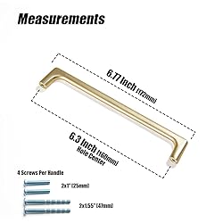 Goo-Ki Brushed Brass Zinc Alloy Cabinet Pull,Modern