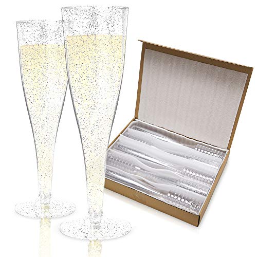 1 Plastic+Champagne+Flutes+Disposable+Toasting