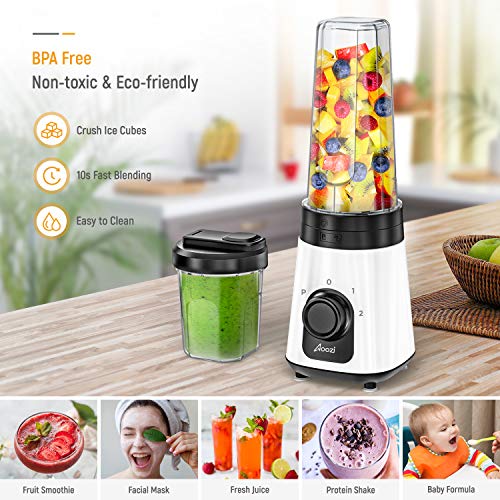 Personal Blender for Shakes and Smoothies, Single Serve Portable