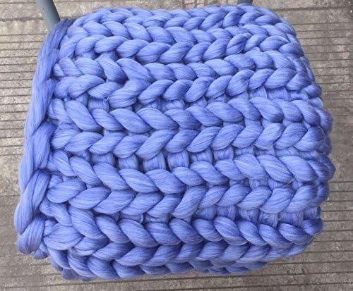 BALALALA Hand Chunky Knit Blanket,super Thick Merino wool Soft Fluffy Thick Hand Bulky Yarn Wool Throw