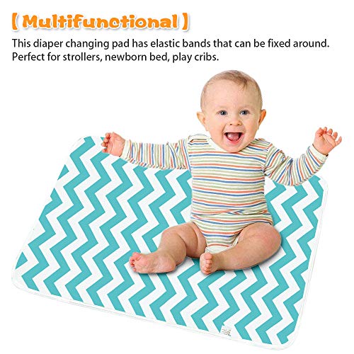 Baby Diaper Changing Pad, Maveek 2 Pack Waterproof Change Mats Infants Portable Diaper Changer Mat for Home,Travel and Outside Idefair(Grey&Green)