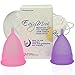 Easymoon Menstrual Cups (2-Pack) Manage Menstruation Flow, Help Reduce Cramping | Reusable, Hypoallergenic Silicone | Healthier Alternatives to Tampons and Pads