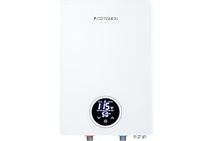 Electric Tankless Water Heater, ECOTOUCH 27kW on Demand Hot Water Heater Electric 240V Instant Tankless Hot Water Heaters Point of Use with ETL Certificated Self-Modulating ECO270S