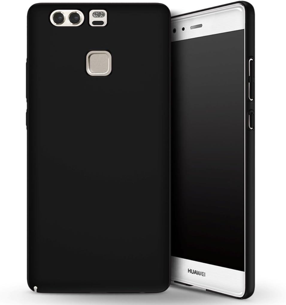 Apanphy HUAWEI P9 Case [Ultra Slim] [Hard Silky] [Scrub Shell] [Full Protection] [Rear Skin Feel] Cover For HUAWEI P9 Black