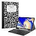 Fintie Keyboard Case for Samsung Galaxy Tab S4 10.5 2018 Model SM-T830/T835/T837, Slim Shell Lightweight Stand Cover with Detachable Wireless Bluetooth Keyboard, Composition Book
