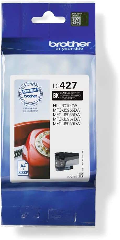 Brother LC-427BK Inkjet Cartridge Black Standard Yield Genuine Supplies