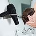 Bathroom Hair Dryer Holder Wall Mount, Adhesive Storage Organizer for Hair Blower with Plug Stand, Stainless
