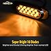 Partsam 14Pcs 6-1/2″ Clear/Amber 16-LED Trailer Side Marker and Turn Signal Lights Chrome Flush Mount Style Lights Sealed for Replacement Kenworth/Kenworth/Freightlinerthumb 4