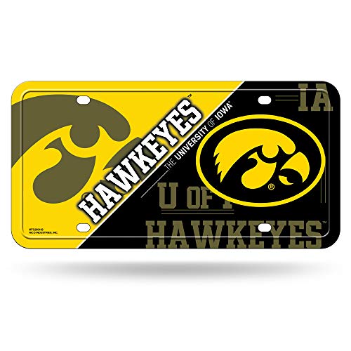 NCAA Iowa Hawkeyes Metal License Plate Tag