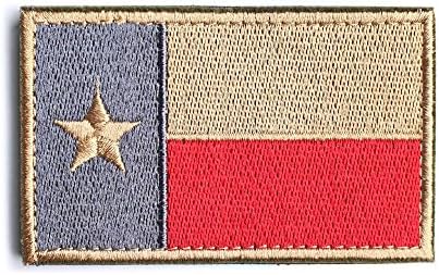 Texas State Flag Tactical Morale Patch Appliques, Red