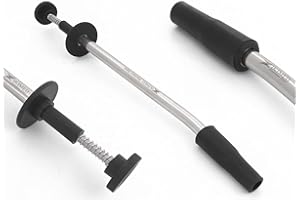 Zikimed Bolus or Balling Gun Curved with Soft Black 11 mm Rubber Cup for Sheep, Goat Stainless Steel 14" Long