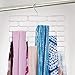 mDesign Metal Closet Rod Hanging Storage Organizer Rack - Scarf Holder for Bedroom, Coat Closet, Entryway, Mudroom - Hold Ties, Belts, Yoga Pants, Leggings, Accessories, Snag Free, 18 Section - Chrome