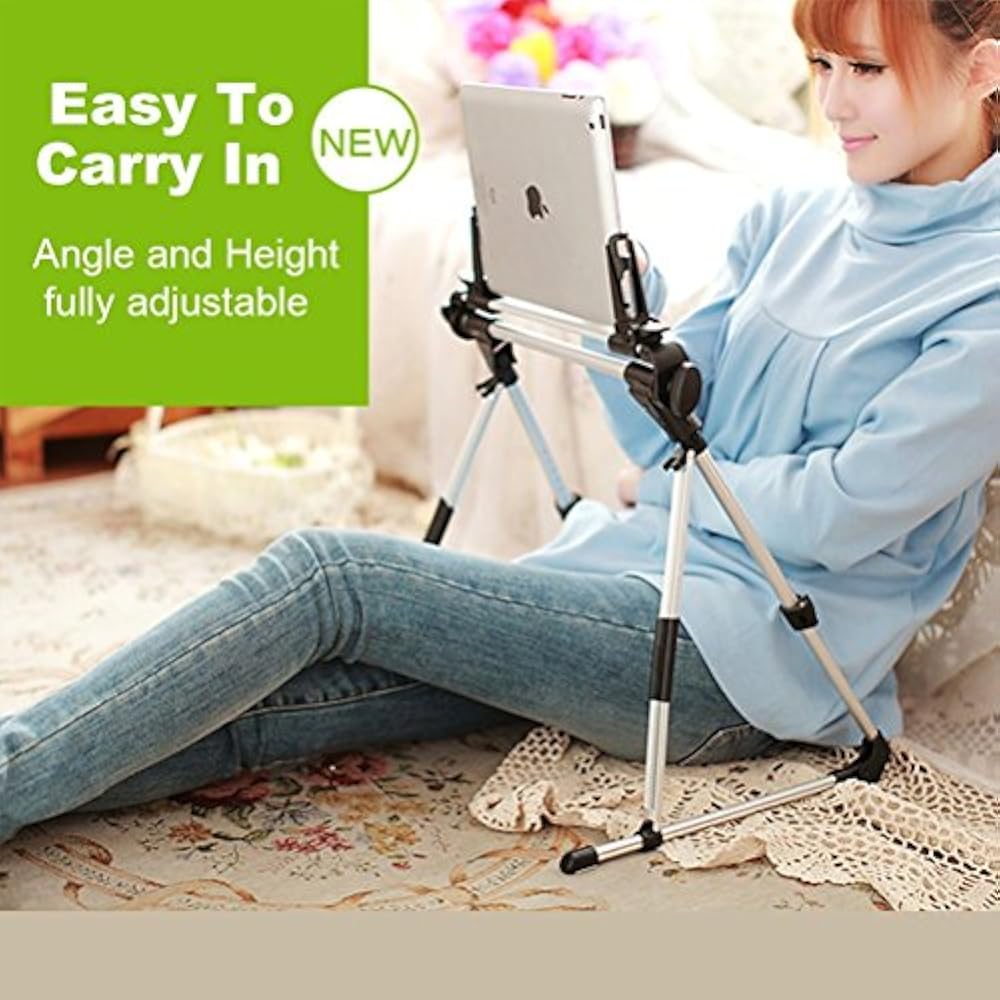 Tablet Holder Bed, Adjustable Foldable Stand Fit IPad IPhone Cellphone
