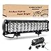 oEdRo LED Light Bar 12 Inch 180W Tri-Row Work Lights Spot Flood Combo Beam Driving Fog Lamp with w/Wiring Harness, Fit for Off Road Truck Car Jeep Boat SUV ATV UTV Pickup